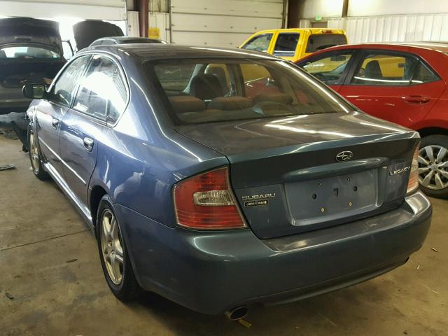 4S3BL616057227905 - 2005 SUBARU LEGACY 2.5 BLUE photo 3