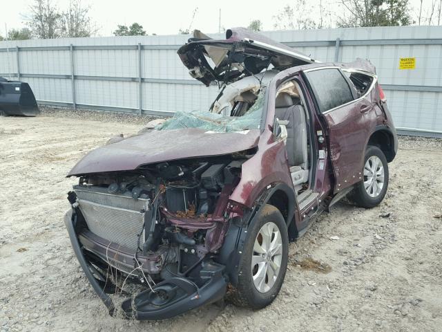 5J6RM3H70EL029500 - 2014 HONDA CR-V EXL BURGUNDY photo 2