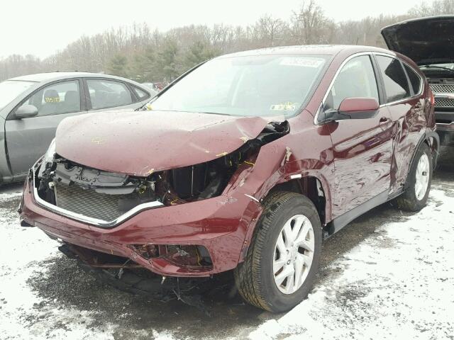 2HKRM4H50FH669206 - 2015 HONDA CR-V EX BURGUNDY photo 2