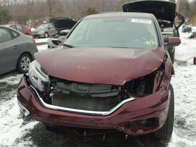 2HKRM4H50FH669206 - 2015 HONDA CR-V EX BURGUNDY photo 7