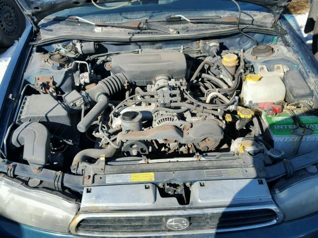 4S3BK4352V6325612 - 1997 SUBARU LEGACY L GREEN photo 7