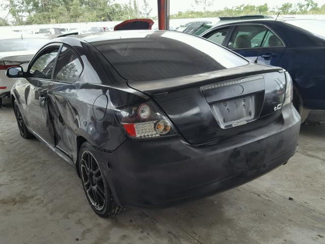 JTKDE177860131318 - 2006 TOYOTA SCION TC BLACK photo 3