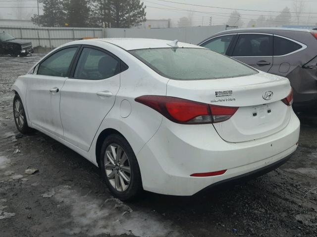 5NPDH4AE3FH549523 - 2015 HYUNDAI ELANTRA SE WHITE photo 3