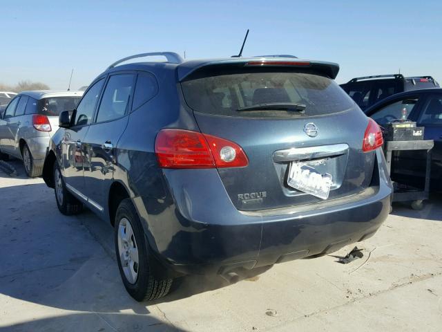 JN8AS5MT7FW664967 - 2015 NISSAN ROGUE SELE BLUE photo 3