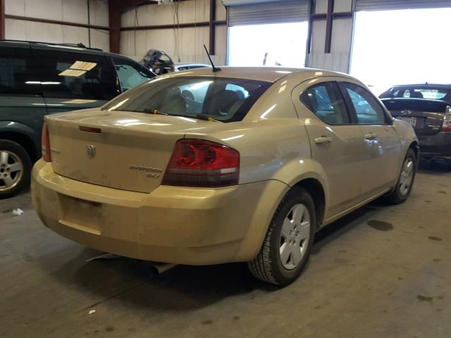 1B3CC4FB8AN215846 - 2010 DODGE AVENGER SX GOLD photo 4