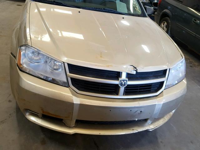 1B3CC4FB8AN215846 - 2010 DODGE AVENGER SX GOLD photo 9