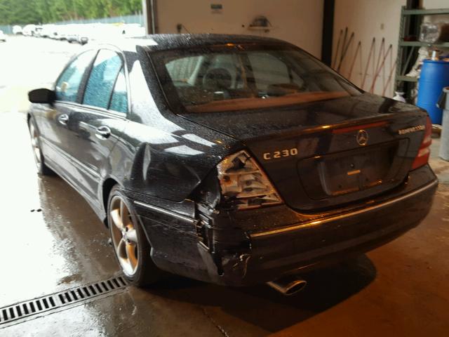 WDBRF40J95F723628 - 2005 MERCEDES-BENZ C 230K SPO BLACK photo 3