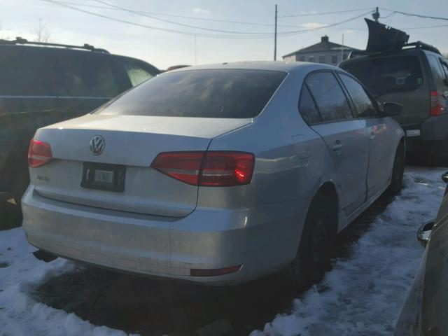 3VW2K7AJ9FM322335 - 2015 VOLKSWAGEN JETTA BASE 银色 照片 4