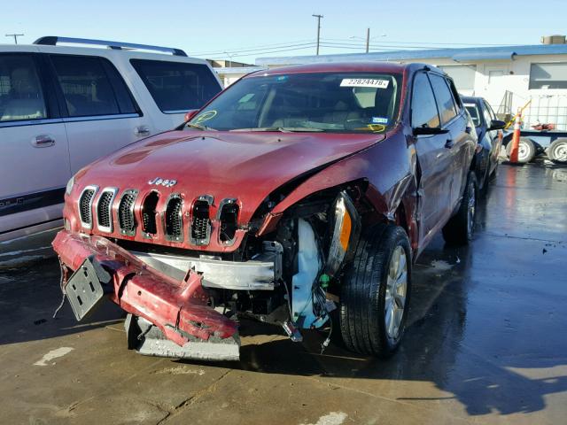 1C4PJMJS3GW314140 - 2016 JEEP CHEROKEE O RED photo 2