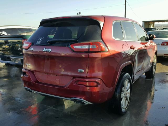 1C4PJMJS3GW314140 - 2016 JEEP CHEROKEE O RED photo 4