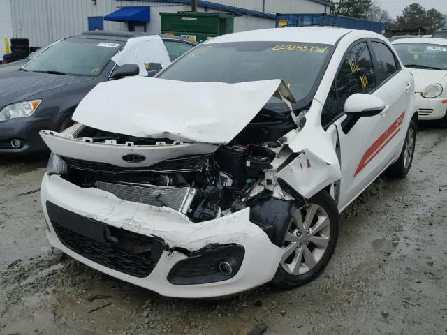 KNADN5A31C6094154 - 2012 KIA RIO EX WHITE photo 9