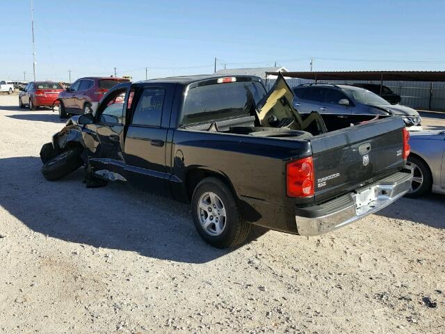 1D7HE48N56S502324 - 2006 DODGE DAKOTA QUA BLACK photo 3