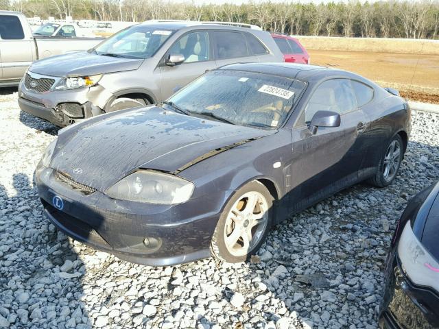 KMHHN65F96U202031 - 2006 HYUNDAI TIBURON GT BLUE photo 2