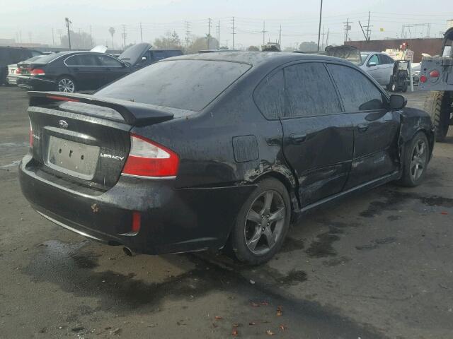 4S3BL626687213011 - 2008 SUBARU LEGACY 2.5 BLACK photo 4