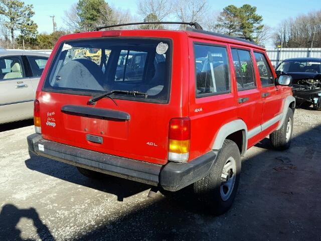 1J4FJ68S3WL239303 - 1998 JEEP CHEROKEE S RED photo 4