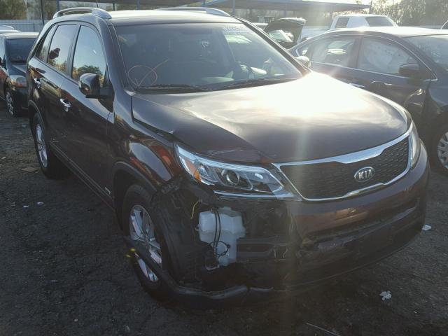 5XYKTCA6XEG506585 - 2014 KIA SORENTO LX PURPLE photo 1