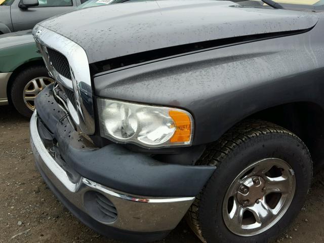 1D7HA16N74J238636 - 2004 DODGE RAM 1500 S GRAY photo 9