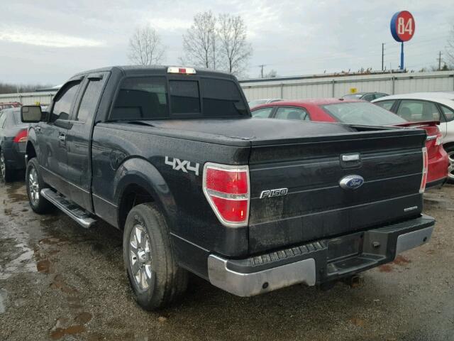 1FTFX1EF4DFC47940 - 2013 FORD F150 SUPER BLACK photo 3