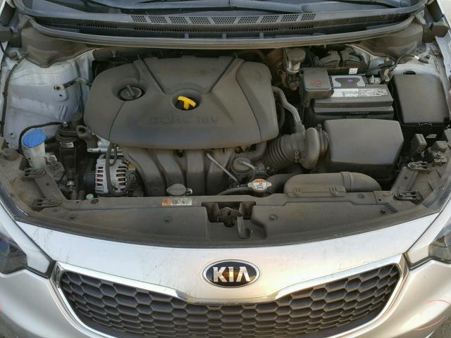 KNAFK4A63E5186428 - 2014 KIA FORTE LX SILVER photo 7