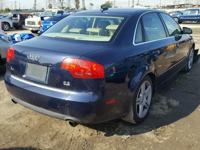 WAUDH78E06A224310 - 2006 AUDI A4 3.2 QUA BLUE photo 4