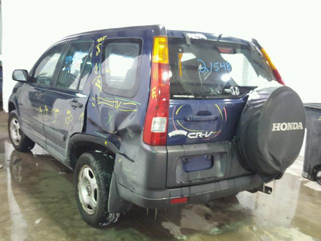 SHSRD78403U107463 - 2003 HONDA CR-V LX BLUE photo 3