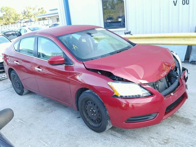 3N1AB7AP9EY240733 - 2014 NISSAN SENTRA S RED photo 1