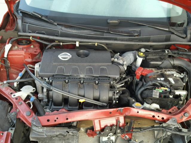 3N1AB7AP9EY240733 - 2014 NISSAN SENTRA S RED photo 7