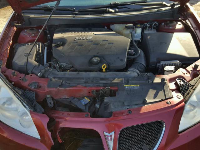 1G2ZG57N484141700 - 2008 PONTIAC G6 BASE RED photo 7