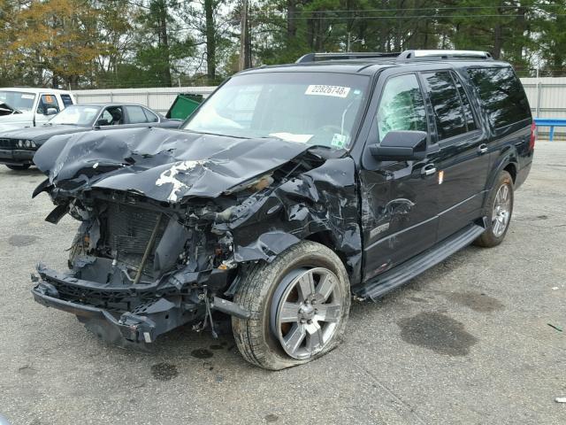 1FMFK19557LA88542 - 2007 FORD EXPEDITION BLACK photo 2