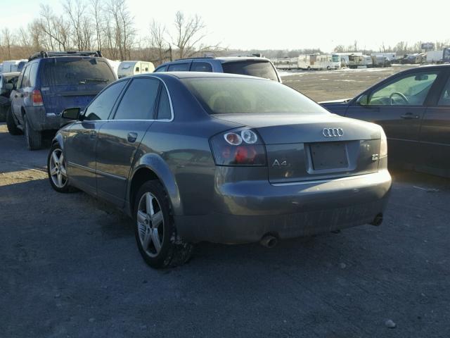 WAULT68E23A307074 - 2003 AUDI A4 3.0 QUA GRAY photo 3