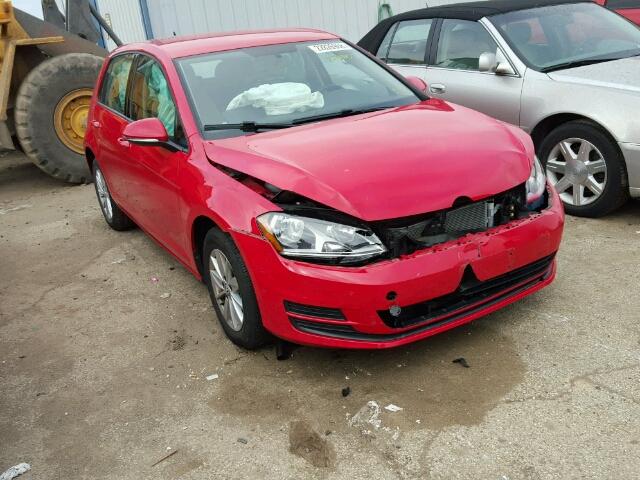 3VW217AU6FM022152 - 2015 VOLKSWAGEN GOLF RED photo 1