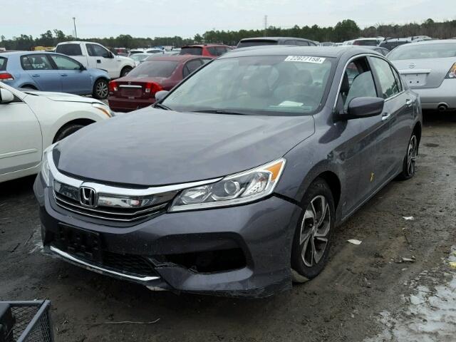 1HGCR2F30HA059654 - 2017 HONDA ACCORD LX GRAY photo 2