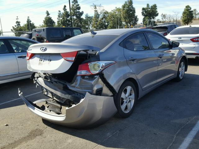 KMHDH4AE0BU130444 - 2011 HYUNDAI ELANTRA GL GRAY photo 4