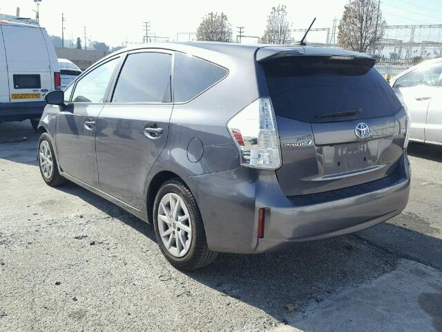 JTDZN3EU9E3335852 - 2014 TOYOTA PRIUS V GRAY photo 3