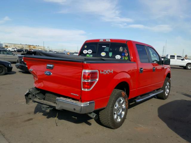 1FTFW1EF4BKD02653 - 2011 FORD F150 SUPER RED photo 4