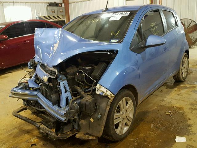 KL8CA6S92EC567527 - 2014 CHEVROLET SPARK LS BLUE photo 2