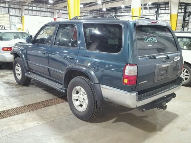 JT3HN87R0T0040594 - 1996 TOYOTA 4RUNNER LI GREEN photo 3