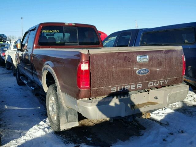 1FTWW31R28ED70596 - 2008 FORD F350 SRW S ORANGE photo 3