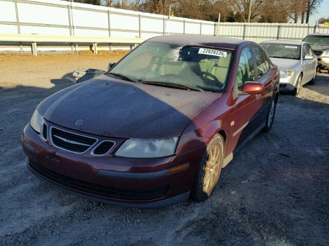 YS3FB49S441018414 - 2004 SAAB 9-3 LINEAR BURGUNDY photo 2