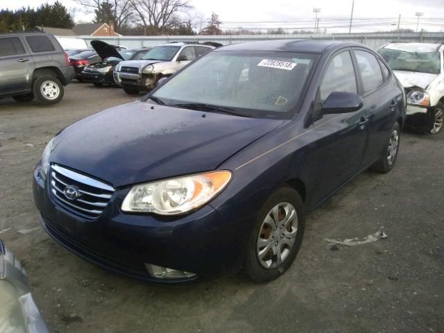 KMHDU4ADXAU137001 - 2010 HYUNDAI ELANTRA BL BLUE photo 2