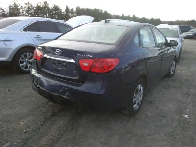 KMHDU4ADXAU137001 - 2010 HYUNDAI ELANTRA BL BLUE photo 4