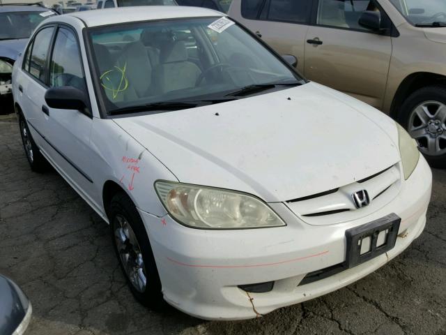 2HGES16354H550952 - 2004 HONDA CIVIC DX V WHITE photo 1