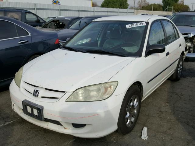 2HGES16354H550952 - 2004 HONDA CIVIC DX V WHITE photo 2