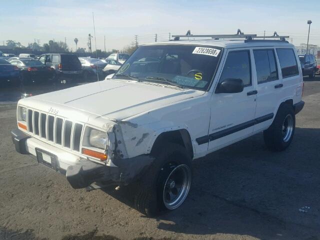 1J4FT48S61L622529 - 2001 JEEP CHEROKEE S WHITE photo 2