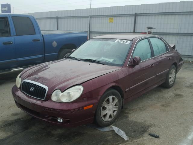 KMHWF25S82A513973 - 2002 HYUNDAI SONATA GL MAROON photo 2