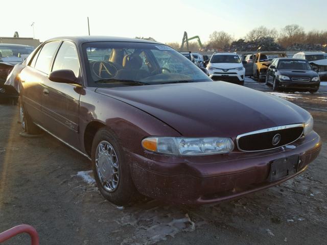 2G4WS52J321189673 - 2002 BUICK CENTURY CU BURGUNDY photo 1