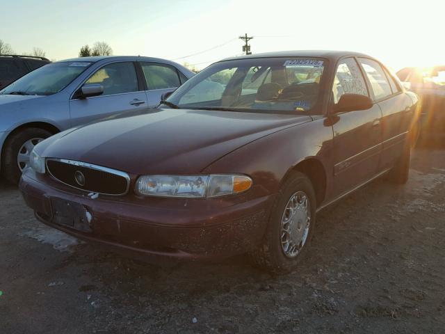 2G4WS52J321189673 - 2002 BUICK CENTURY CU BURGUNDY photo 2