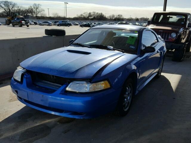 1FAFP4049YF165091 - 2000 FORD MUSTANG BLUE photo 2