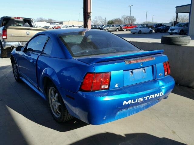 1FAFP4049YF165091 - 2000 FORD MUSTANG BLUE photo 3