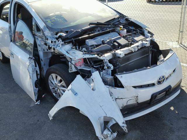 JTDKN3DP6D3031860 - 2013 TOYOTA PRIUS PLUG WHITE photo 9